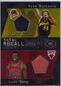 LUOL DENG MIKE DUNLEAVY 04 05 TOPPS CHROME DUAL JERSEY  