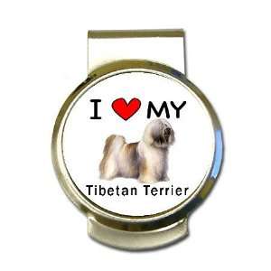  I Love My Tibetan Terrier Money Clip