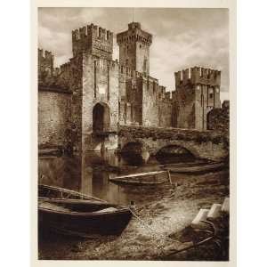  1925 Scaligero Castle Lago Garda Lake Sirmione Italy 