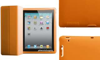 Brand New Polyurethane Smart Magnetic Case For the iPad 2 Orange Color 