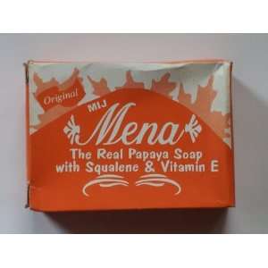  Mena Real Papaya Whitening Soap with Squalene and Vitamin 