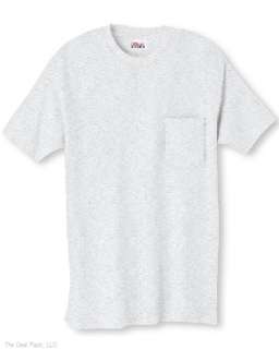 New Hanes Mens 6.1 Beefy T w/ Pocket T Shirt Any Sz/Clr  