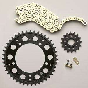   Chain 4022 078ZG Silver Aluminum Rear Sprocket and Gold MX Chain Kit