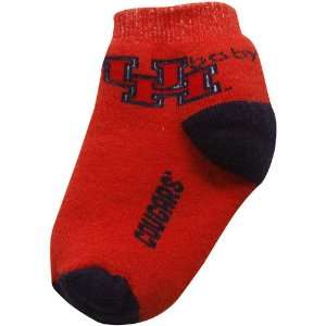   NCAA Houston Cougars Infant Red Black Bootie Socks