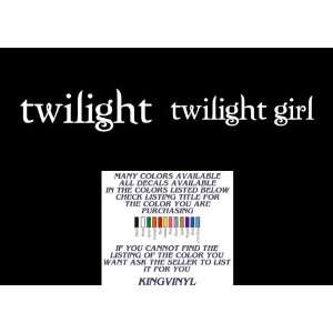  Twilight & Twilight Girl Decals 6 (White color 