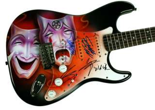 Motley Crue Autographed Airbrushed Signed Guitar  