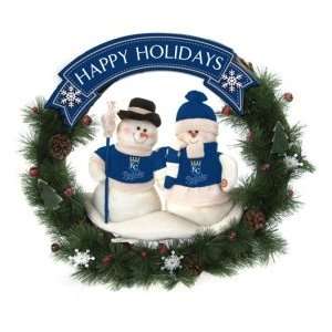 Kansas City Royals Team Snowman Christmas Wreath:  Sports 