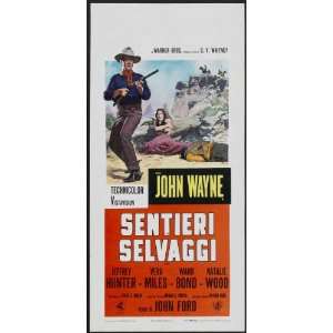  The Searchers Poster Italian B 13x28 John Wayne Jeffrey 
