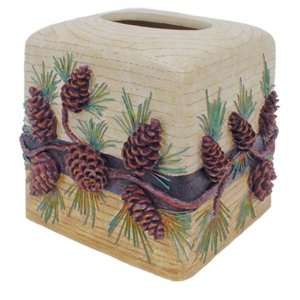   Home Accents Expressions Pinecone Lodge Tissue Box Cover: Home