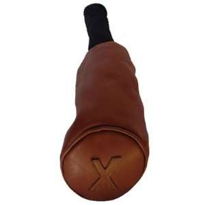   : Piel Leather King Sized Golf Club Head Cover Black: Office Products