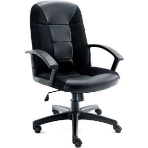  High Back Swivel/Tilt Chair, Black Leather/Mesh Fabric: Home & Kitchen
