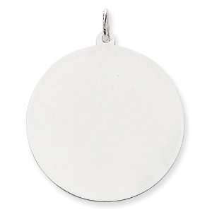    14k White Gold Round Disc Charm: West Coast Jewelry: Jewelry