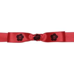 Red Satin Ribbon with Black Cherry Blossoms: Home 