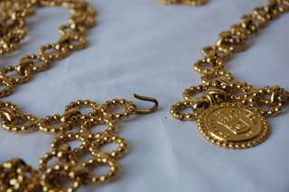 CHANEL Gold Chain Multi Strand+Medallion Belt/Necklace  