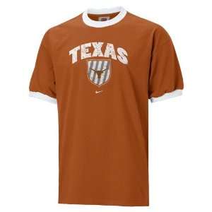  Nike Texas Longhorns Orange Rally Ringer T shirt: Sports 