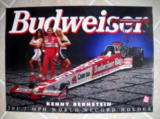 Budweiser Beer Kenny Bernstein Poster Funny Car Drag  