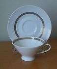 Rosenthal Taupe Band Gold Line Cup & Saucer Set Eames Mid Century 