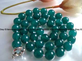 10MM Beryl Gemstone Round Loose Beads Necklace 18  