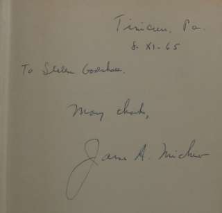   THE COUNTY CHAIRMAN SIGNED JAMES A. MICHENER 1961 HC/DJ 1st Ed  