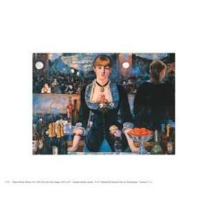  Bar At the Folies Bergere   Poster by Edouard Manet (7 x 5 