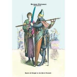   Art German Costumes Squire and Knight in the First Crusade   02242 6