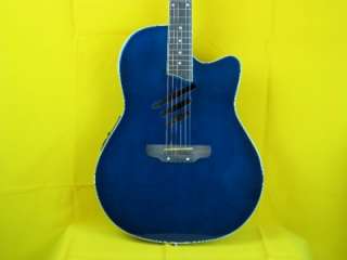   BRAND NEW ROUND BACK CUTAWAY ACOUSTIC ELECTRIC GUITAR(BLUE)  