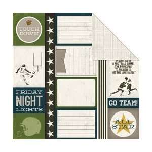 Echo Park Paper Touchdown Double Sided Cardstock 12X12 Journaling 