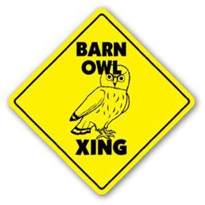  BARN OWL CROSSING Sign xing gift novelty screech great 