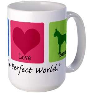  Peace Love Boxer Pets Large Mug by  Everything 
