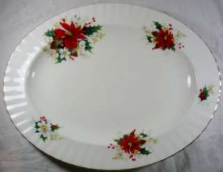 Royal Albert Poinsettia 13 inch Oval Serving Platter  