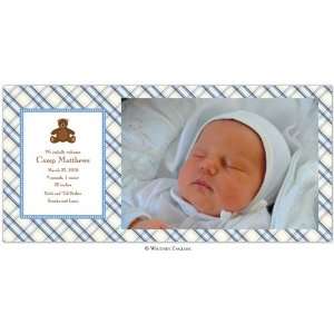  Boy Birth Announcements   Blue Bear Flat Photo Card: Baby