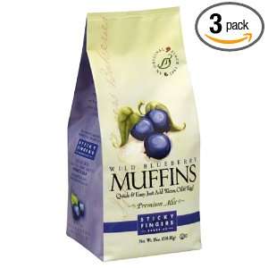 Sticky Fingers Wild Blueberry Scone Mix, 15 Ounces (Pack of 3):  