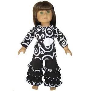   New Modern Swirl Outfit fit AMERICAN GIRL DOLL clothes: Toys & Games