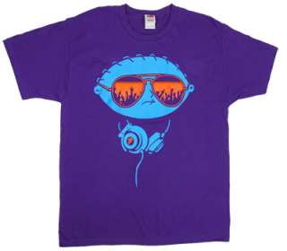 Stewie With Head Phones   Family Guy T shirt  
