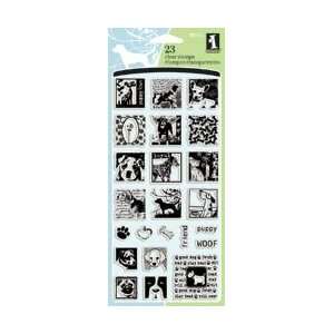  New   Inkadinkado Inchie Clear Stamps 4X8 Sheet   Dogs 