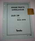 Tanaka ECS 290 Chain Saw Parts Catalog manual book