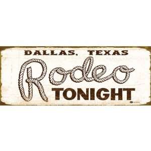  Texas Rodeo Metal Sign Large Patio, Lawn & Garden