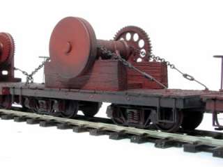 On30 18 Bogie Flat Car Kit with Heavy Winch Drum Load