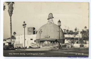 RPPC Hat Shaped Building The BROWN DERBY   LA CA 1930s  