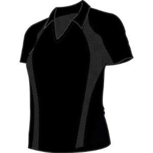 Nike Golf Womens Dri Fit Body Mapping Short Sleeve Polo Shirt   Black 