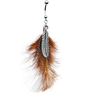  Handcrafted Boho Chic Feather Belly Ring Jewelry