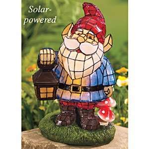  Solar Mosaic Gnome: Patio, Lawn & Garden