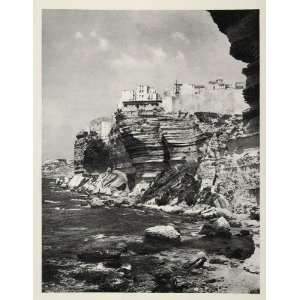  1937 Cliff Bonifacio Island Corsica France Photogravure 