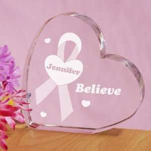  Breast Cancer Awareness Personalized Heart Keepsake