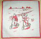 VINTAGE BOY CHILDS HANKIE HANKY AVIATOR AIRPLANE 1940S  