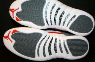   Jordan Retro 12 Cool Grey Team Orange White #130690 012 Men sz  