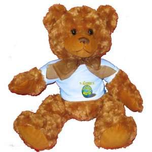   Alyssa Rocks My World Plush Teddy Bear with BLUE T Shirt: Toys & Games