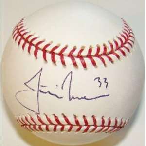  Justin Morneau Signed Ball   Autographed Baseballs: Sports 