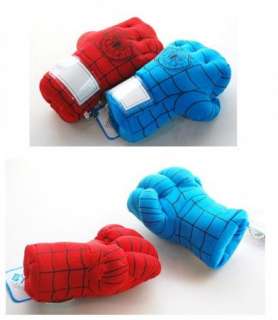 New 2PCS Spiderman hand punch plush with suction cup  