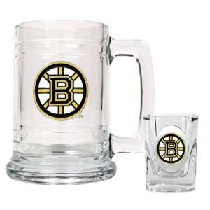  Boston Bruins NHL Boilermaker Set   Primary Logo 